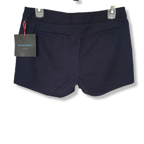 Cynthia Rowley Sz 2 Navy Blue Polka Dot Shorts - Picture 3 of 6